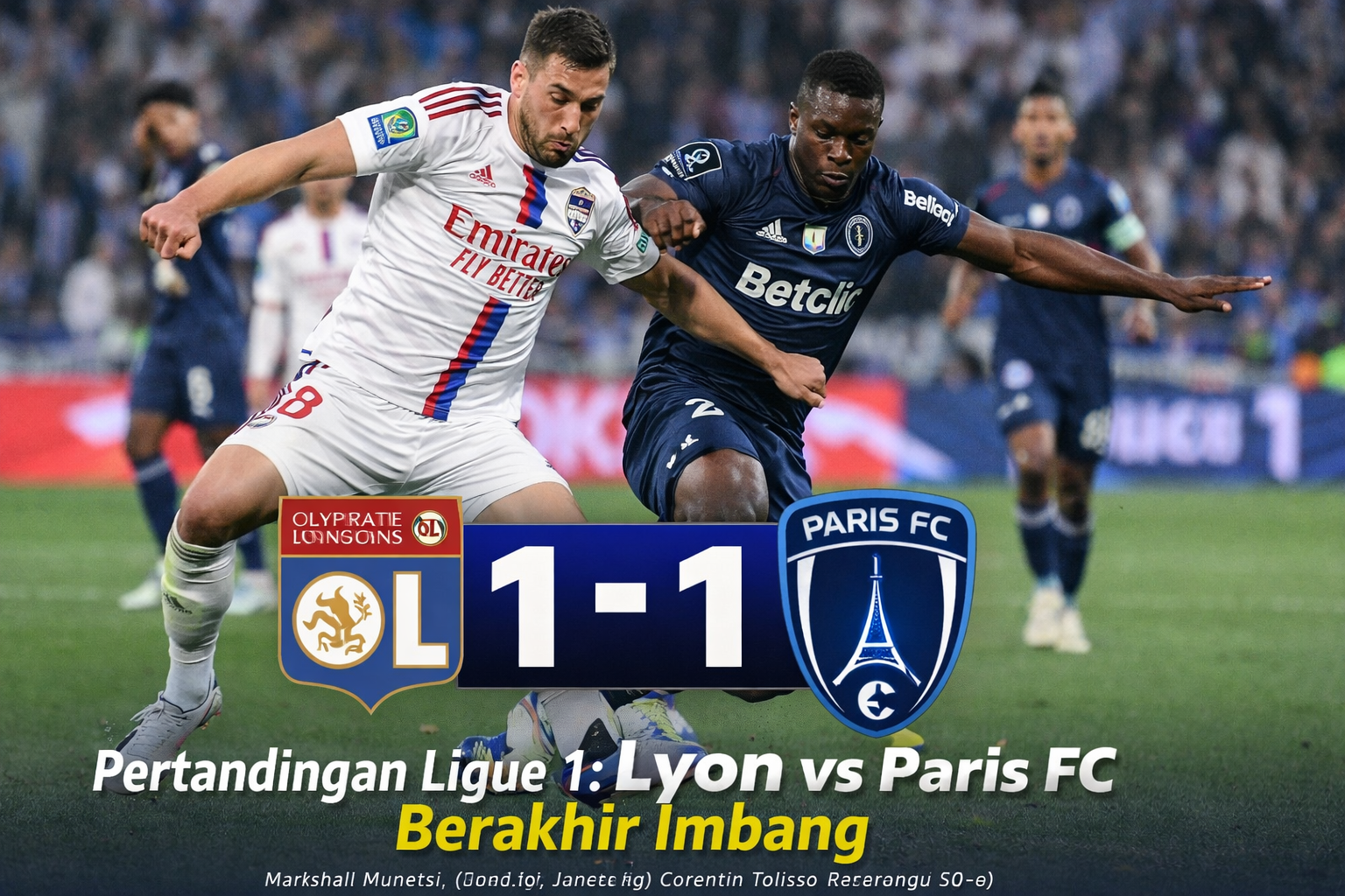 Pertandingan Lyon dan Paris FC: Duel Sengit Berakhir Imbang di Liga Prancis 2026